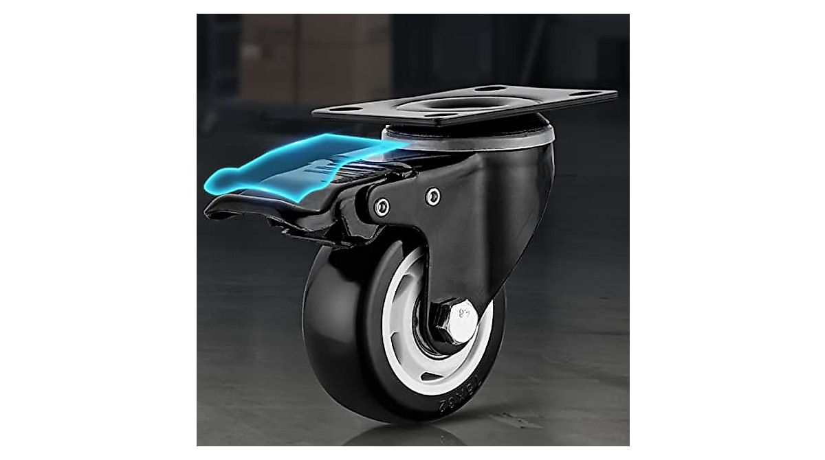 Swivel Casters Wheels 4pcs for Furniture & Trolleys | Silent 360 ...