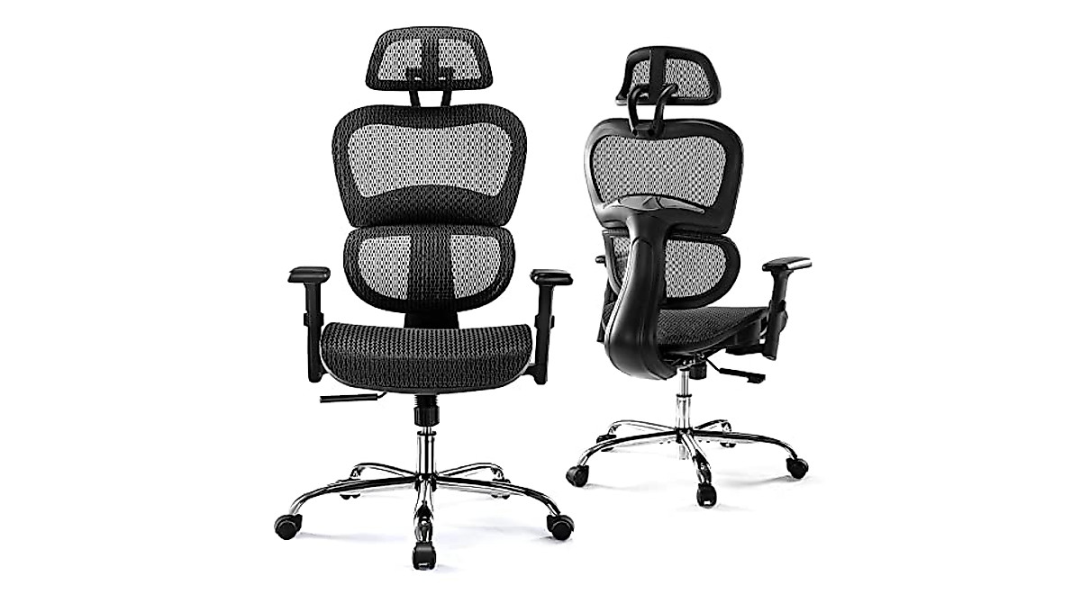 Ergonomic High Back Office Chair with Headrest & Lumbar Support