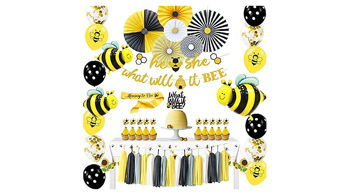 NAIWOXI Bumble Bee Gender Reveal Party Supplies - Perfect Baby Shower Decor