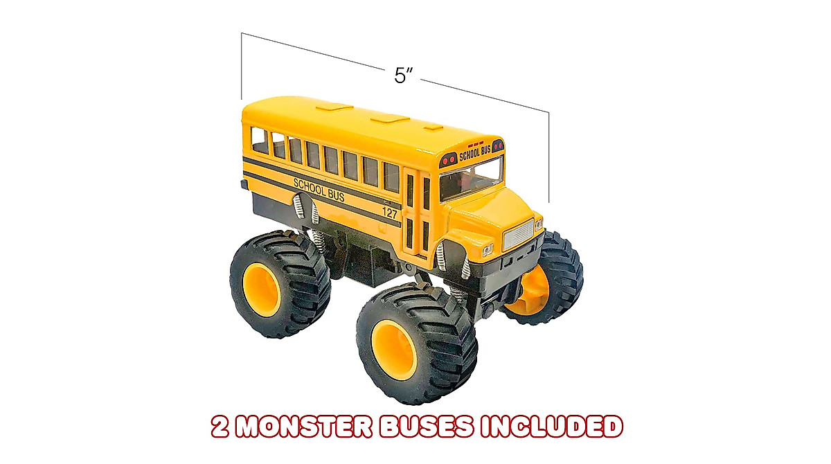 ArtCreativity 5 Inch Monster School Bus Toy for Kids