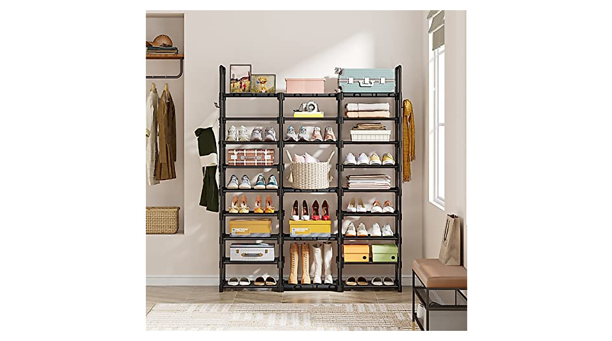 Tribesigns 9 Tier Shoe Rack - Organize 50-55 Pairs