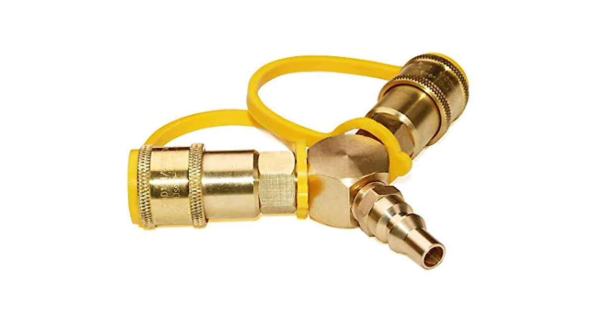 DOZYANT RV Propane Quick Connect Y Splitter Adapter