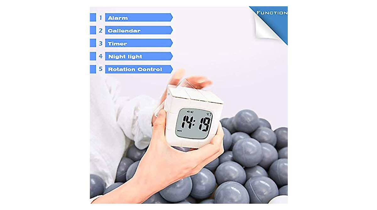Digital Time Cube with Calendar & Dual Alarms | Modern Magic Cube