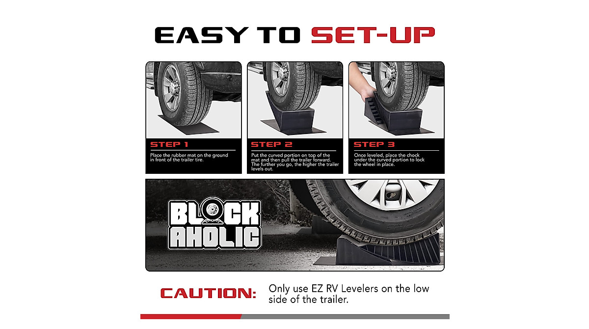 EZ RV Leveler Ramps - Effortless Leveling for Campers