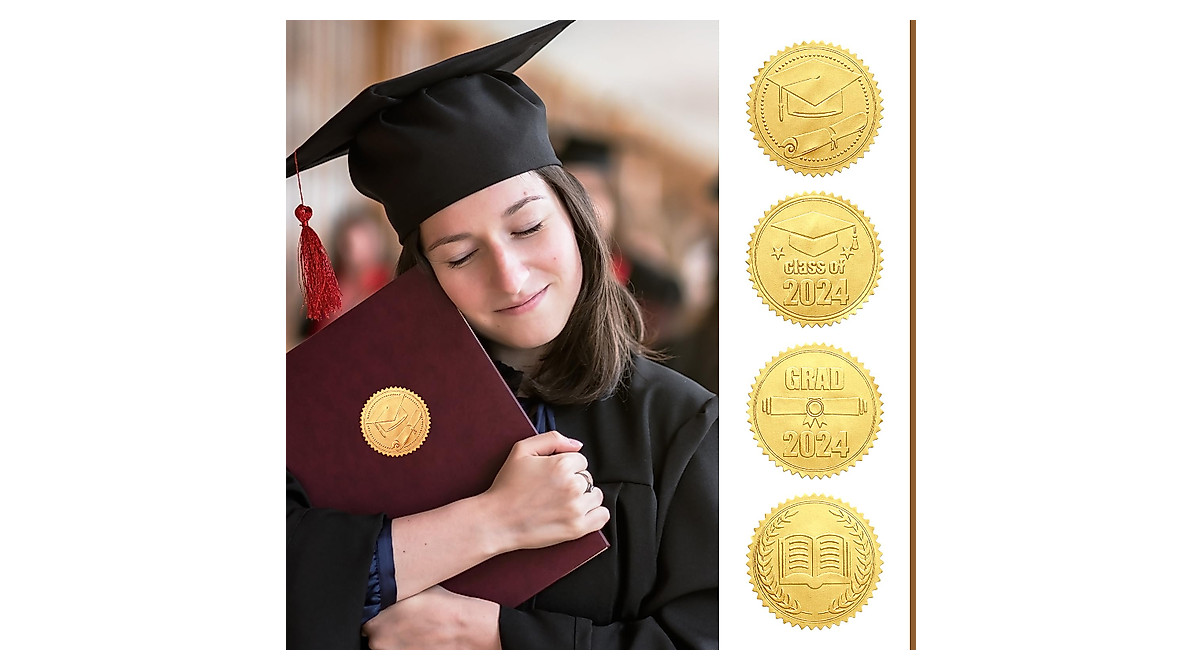Spakon 500 Pcs Graduation Envelope Seals - Class of 2024
