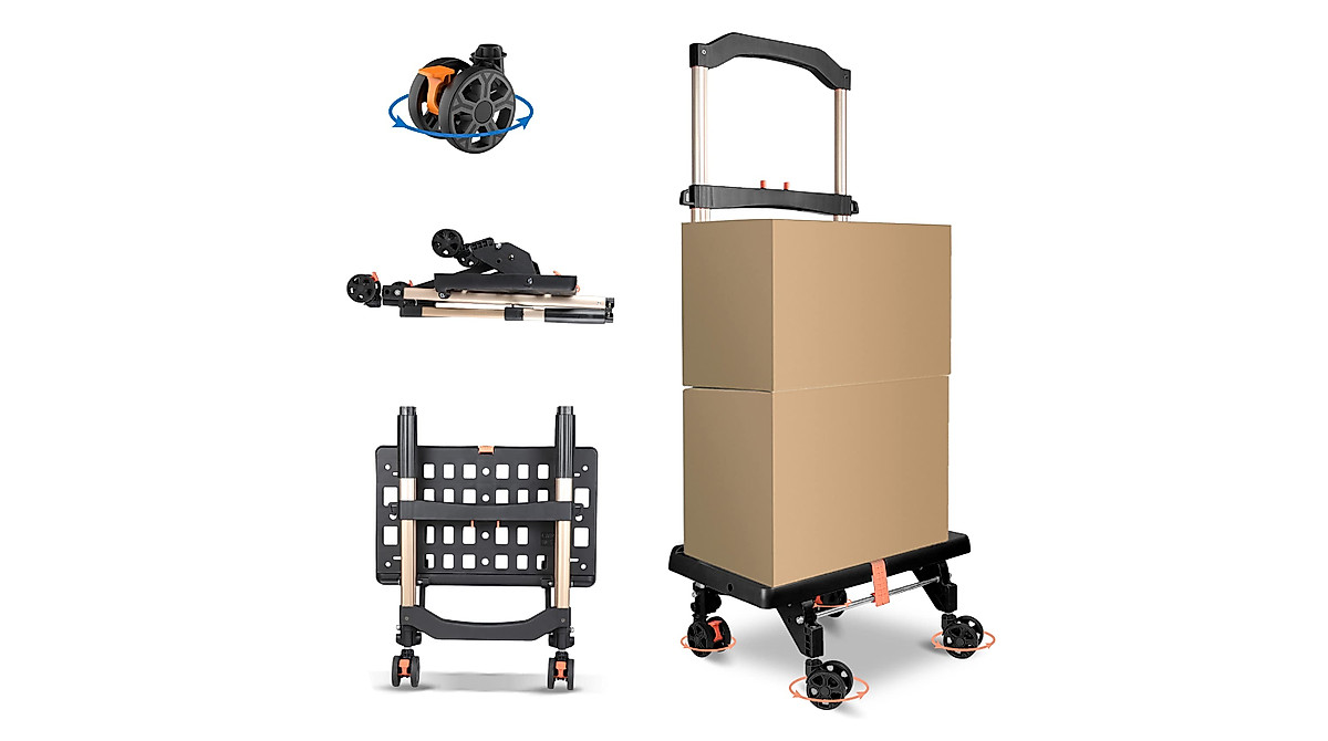 FELICON Folding Hand Truck Dolly - Heavy Duty Portable Utility Cart