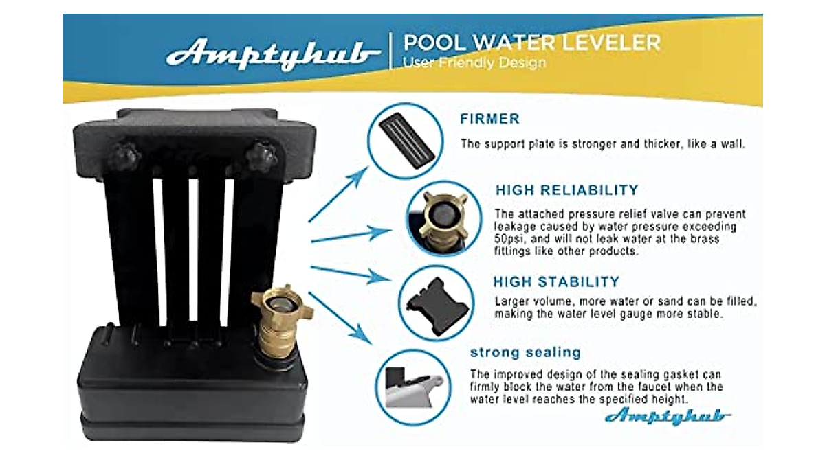 Amptyhub Pool Water Leveler with Pressure Reducing Valve | Automatic ...