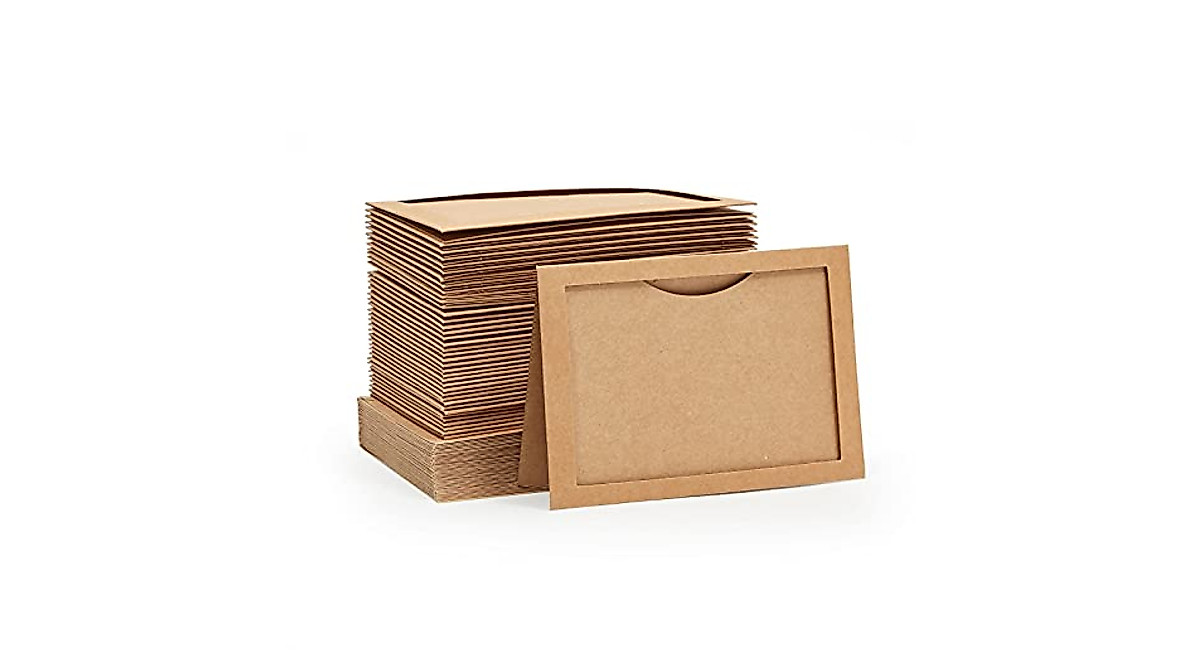 48 Pack Kraft Paper Photo Insert Cards - Share Memories