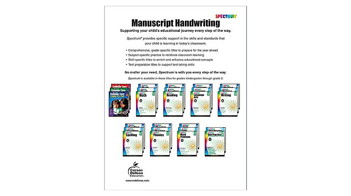 Spectrum Handwriting Workbook for Grades K-2 | Fun & Engaging Practice