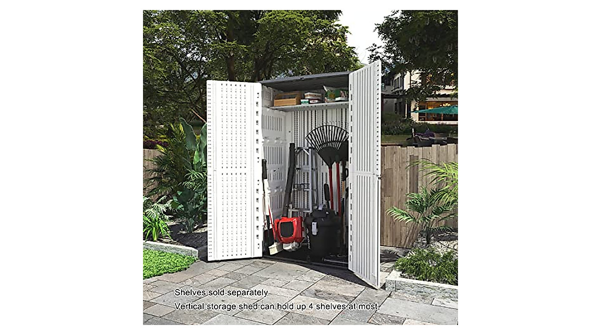 KINYING Outdoor Storage Shed | Weatherproof Garden & Pool Storage