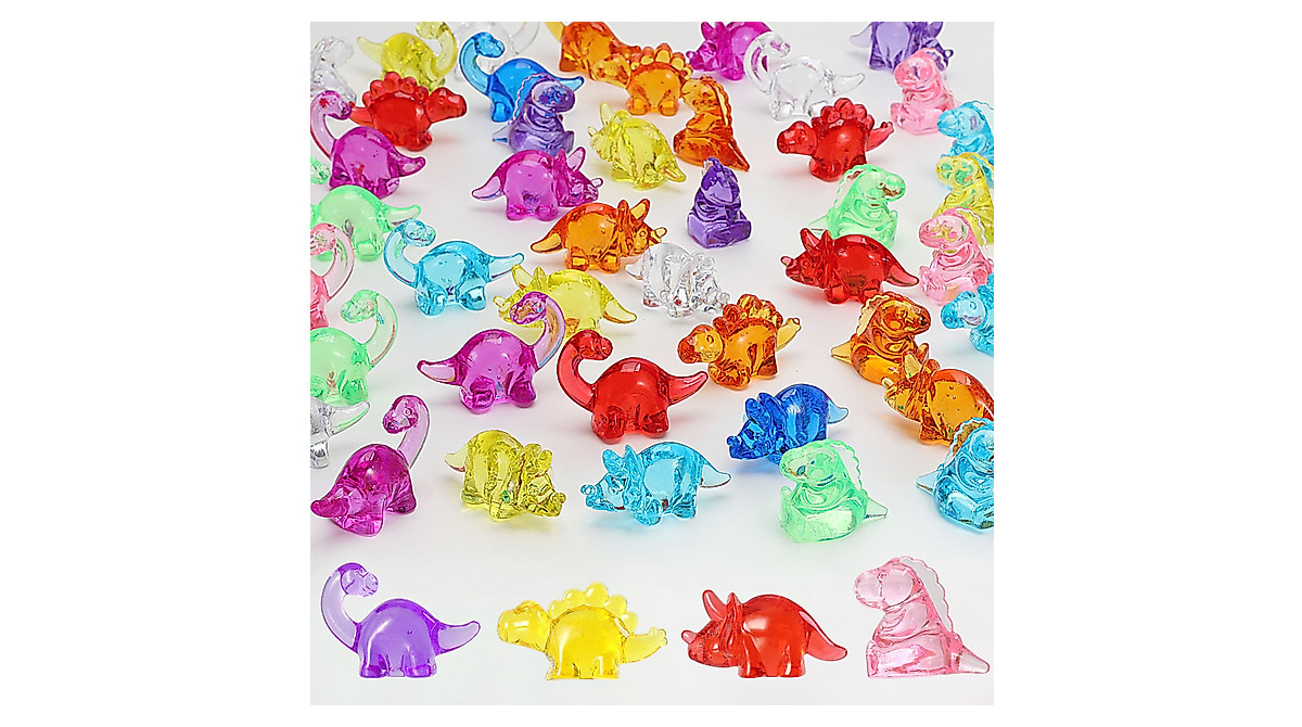 HAPTIME 50 Pcs Mini Dinosaur Figures for Kids