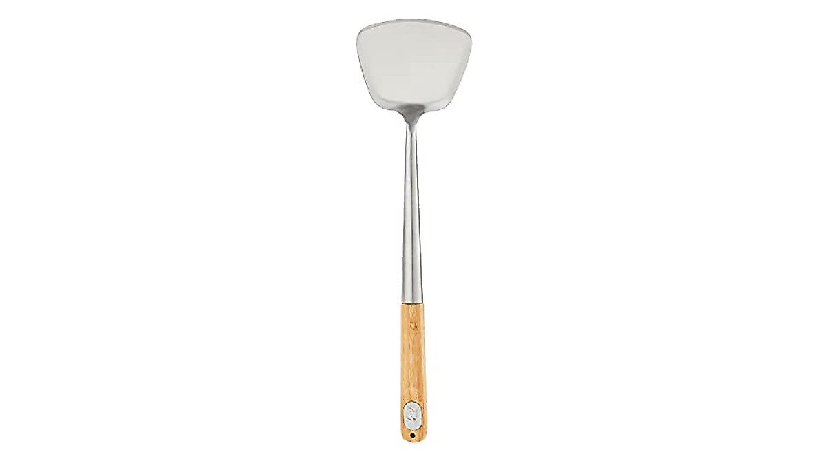 TableCraft Wok Spatula - 14.5-Inch Stainless Steel & Bamboo Handle