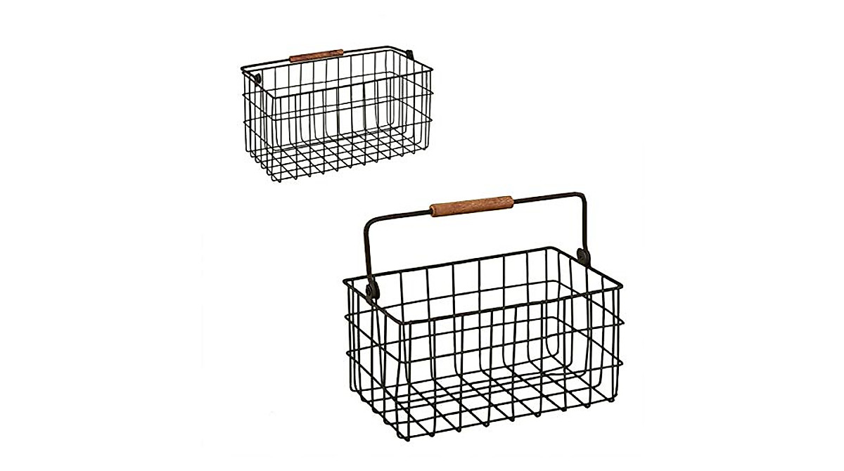 Stylish Park Designs Bale Handle Magazine Baskets