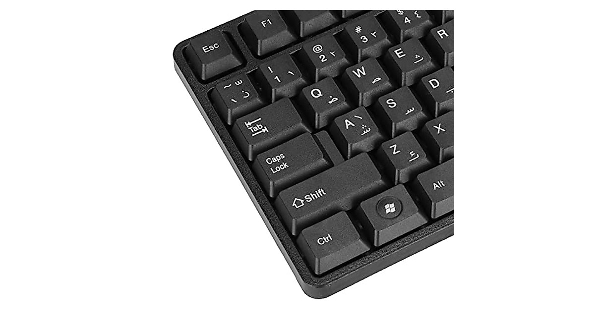 Zyyini Arabic Computer Keyboard - 104 Keys for Office & Gaming