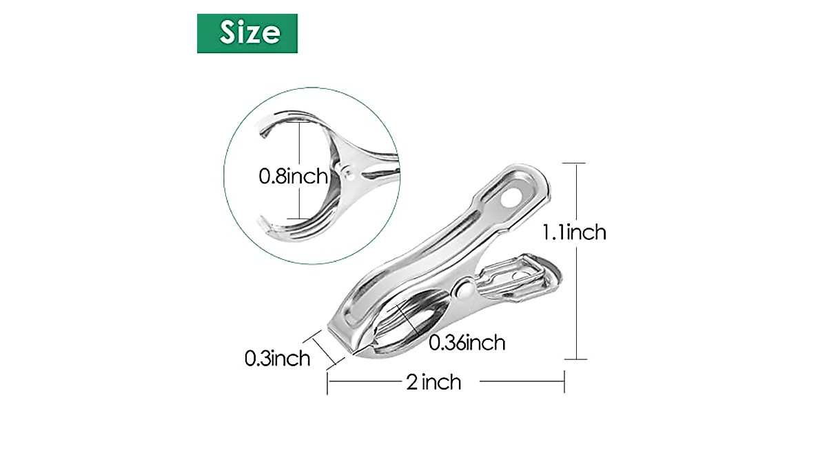 Samhopo 40 Pcs 2.3 Inch Row Cover Clips, Garden Clips For Netting, Greenhouse Clamps Made Of Stainless Steel, Have A Strong Grip Of Greenhouse Clips, For 1/2'', 3/4'', 1'' Garden Hoops