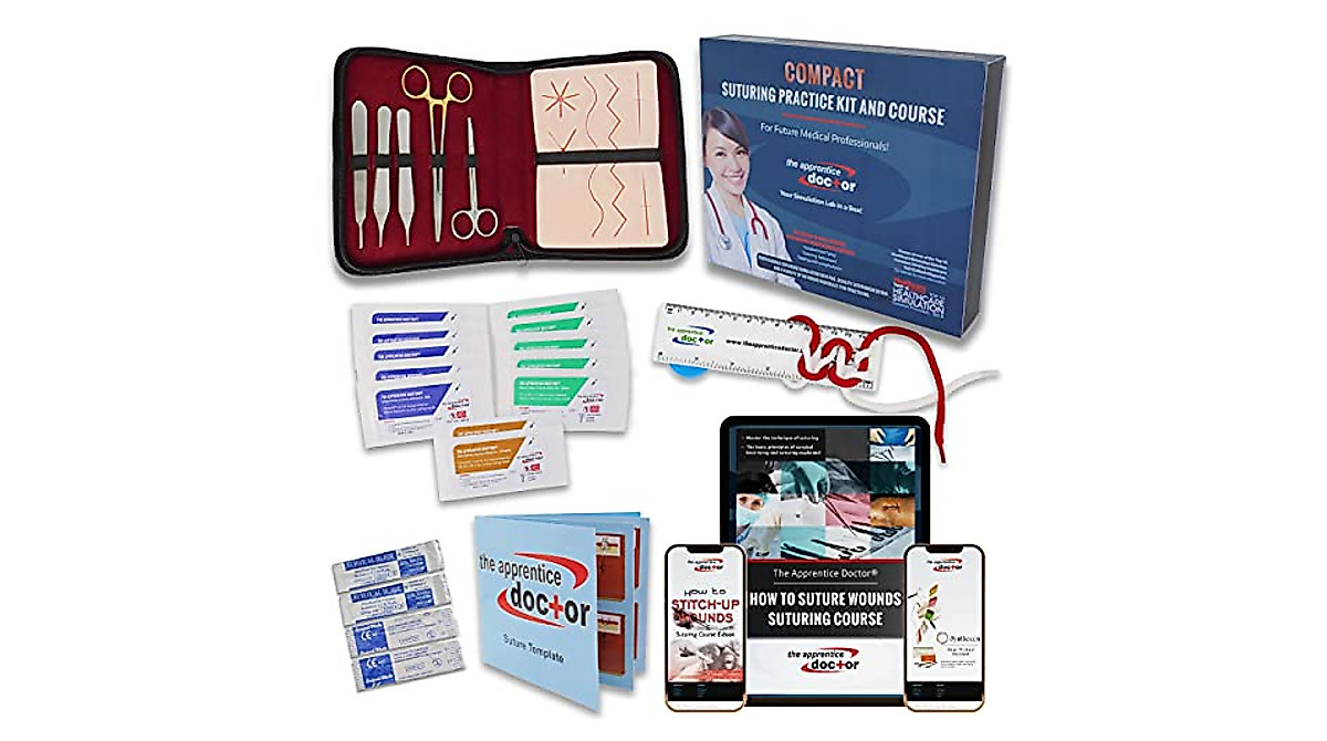Suture Practice Kit with Online Course for Medical Students