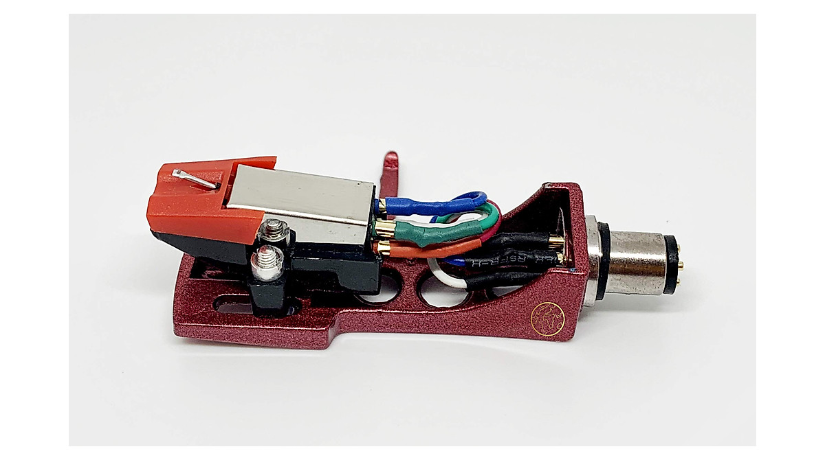 Numark TT Headshell with Cartridge & Stylus - Red for Vintage Turntables