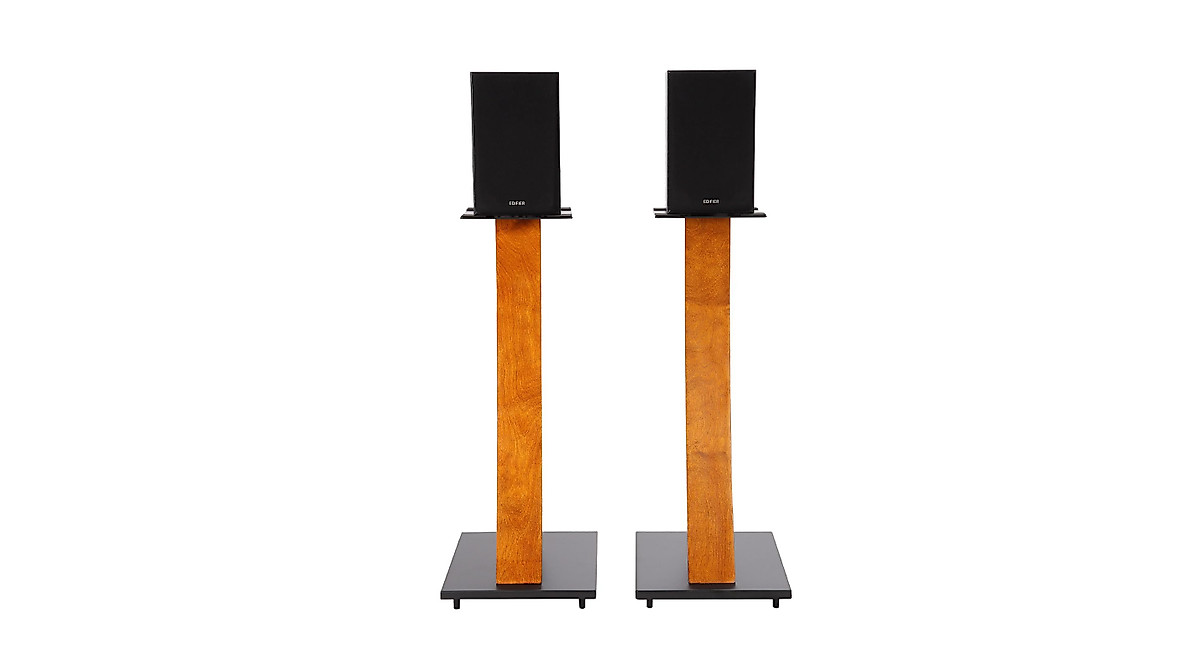 EXIMUS Real Wood Universal Speaker Stands - Cable Management