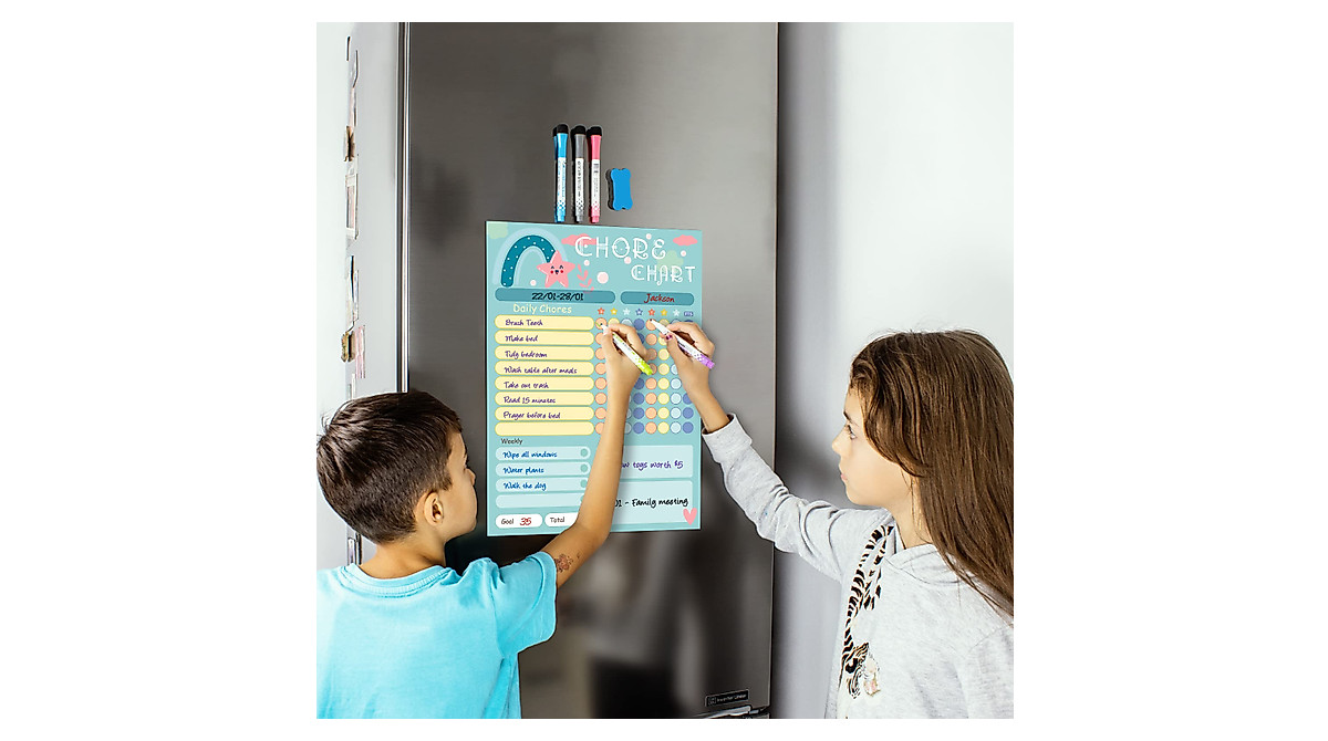 Colorful Magnetic Chore Chart for Kids | Nardo Visgo