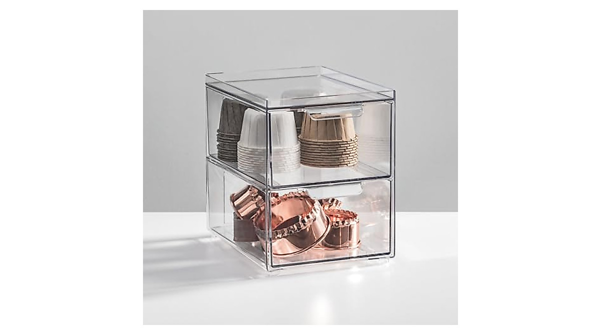 Stackable Storage Containers with Pull-Out Drawers - mDesign