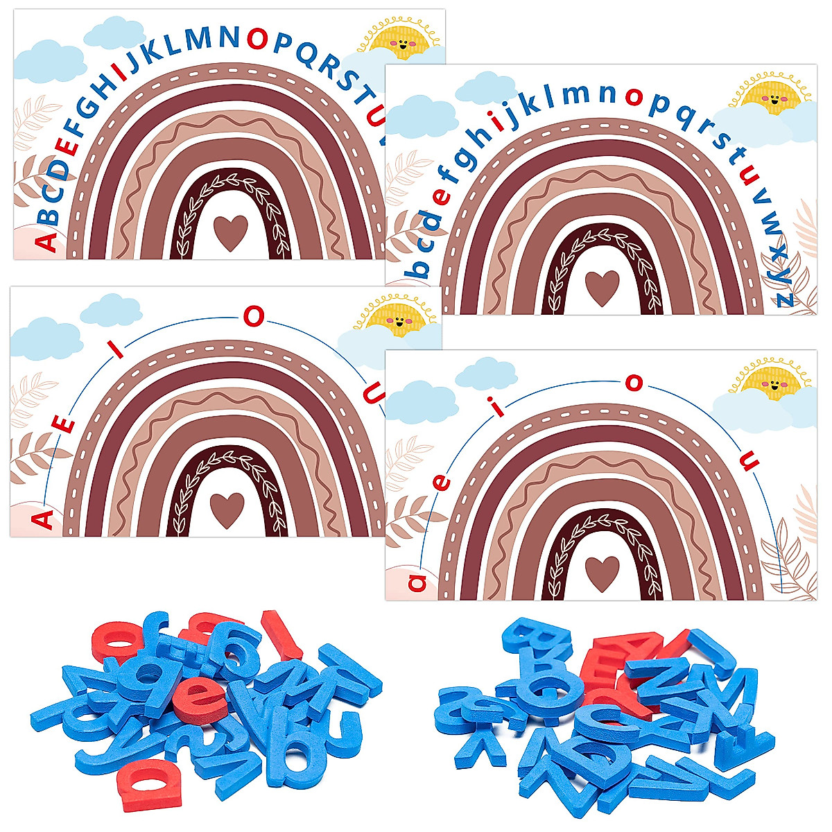 BeYumi Double Sided Rainbow Alphabet Arch Mats - Learning Toy for Kids