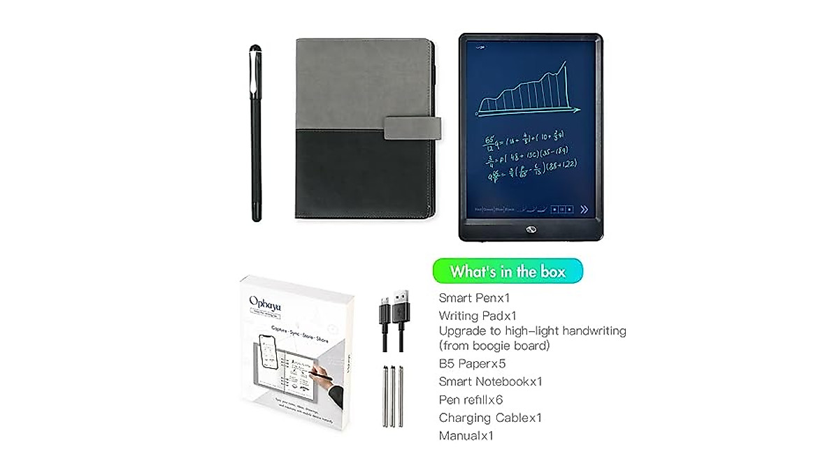 Ophaya 3 in 1 Digital Pen Smart Pen Includes Smartpen, reusable writing