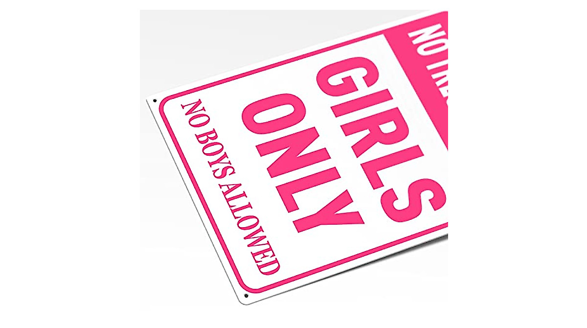 No Trespassing Girls Only Bord - Roze Metalen Deurbord, 20 X 30 Cm, Grappige Slaapkamerdecoratie Voor Meisjes