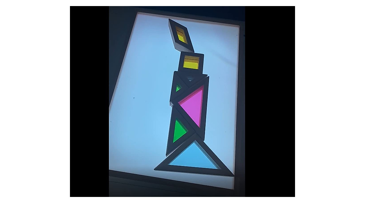 BOHS Translucent Tangram Toys for Kids - 1 Inch Thick