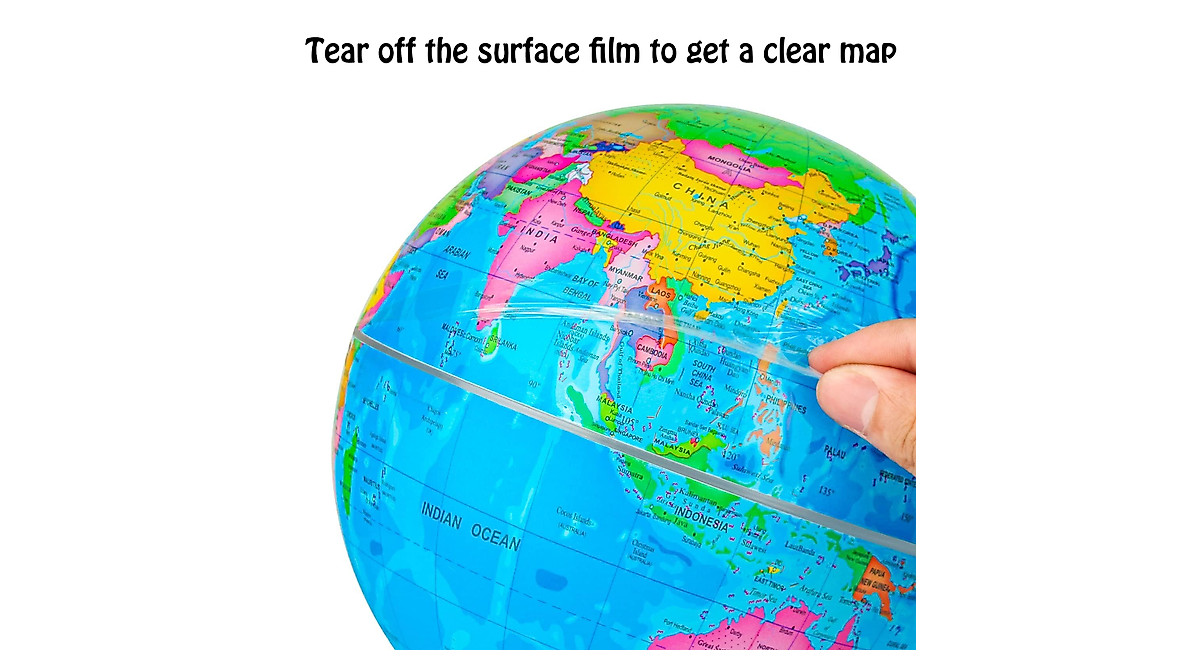 Buy Wizdar 8'' World Globe For Kids Learning, DIY Assemble Educational Rotating World Map Globes Large Size Decorative Earth Children Globe For Classroom - View #9