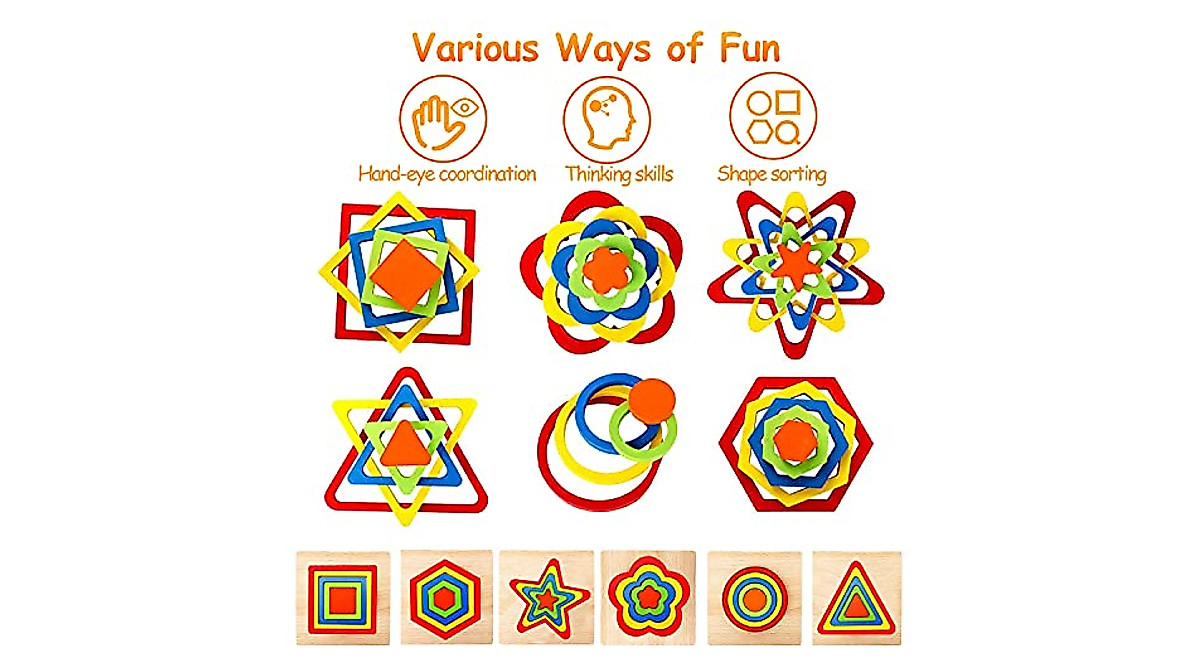 Montessori Shape Sorting Puzzles for Toddlers