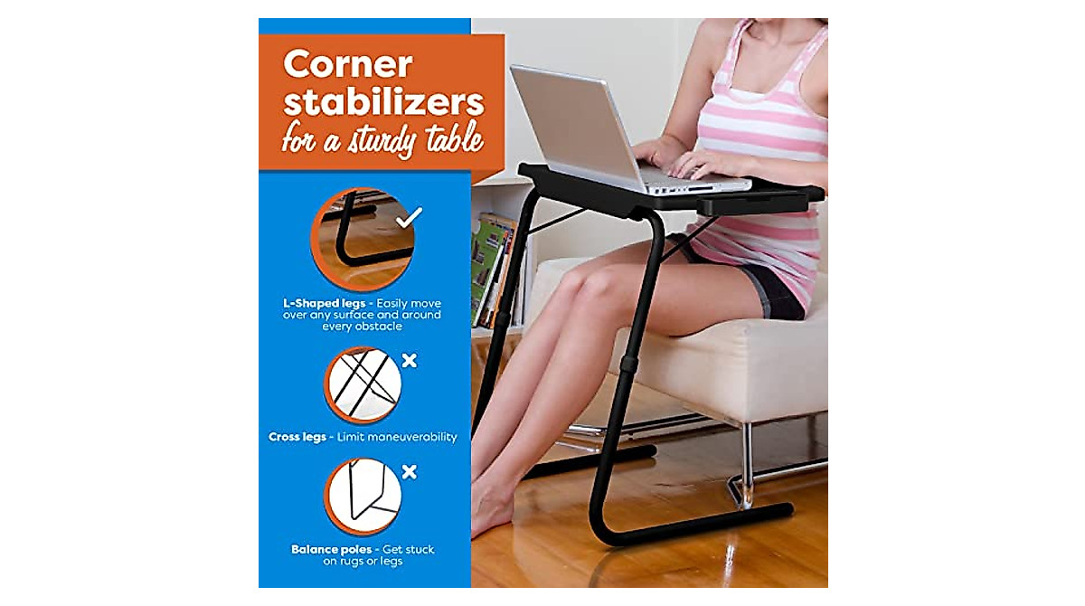 Table-Mate II PRO: Adjustable Folding TV Tray Table