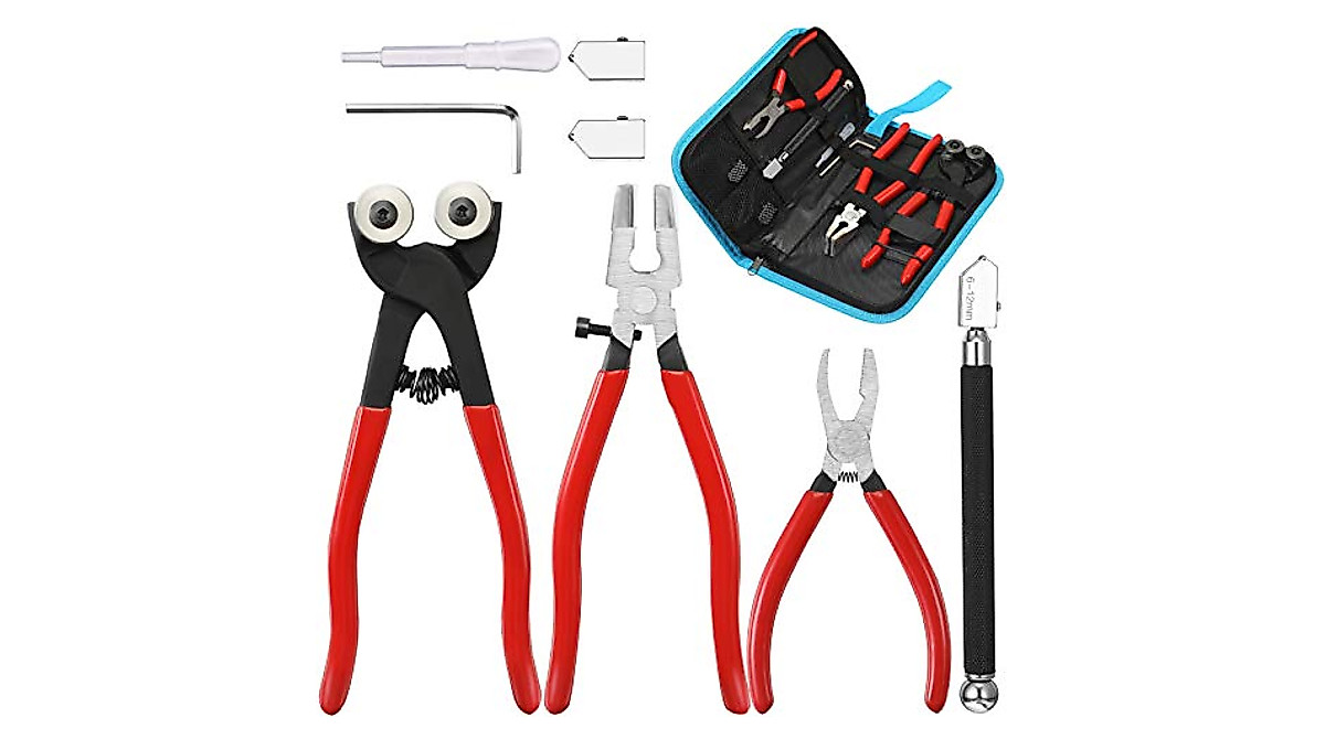 8-Piece Glass Mosaic Cutter Kit - Precision Tile Cutting Tools