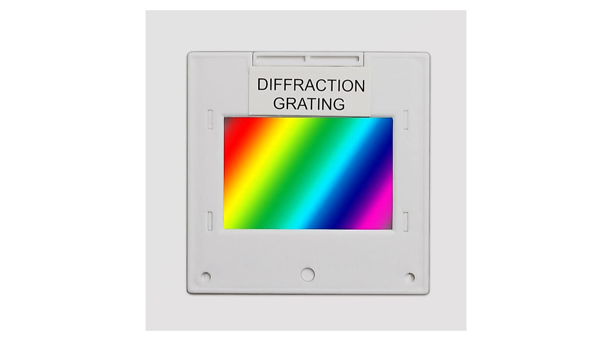 Diffraction Grating Optical Teaching Tool - 50x50mm