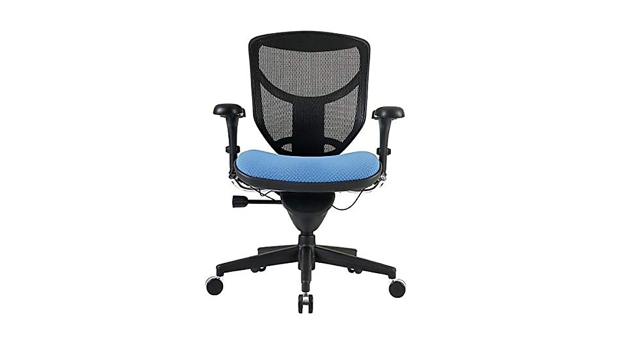 WorkPro Quantum 9000 Mid-Back Chair in Black/Sky