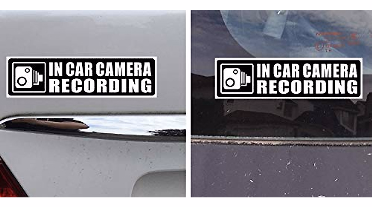 In Car Camera Recording Decals - Secure Your Vehicle Easily