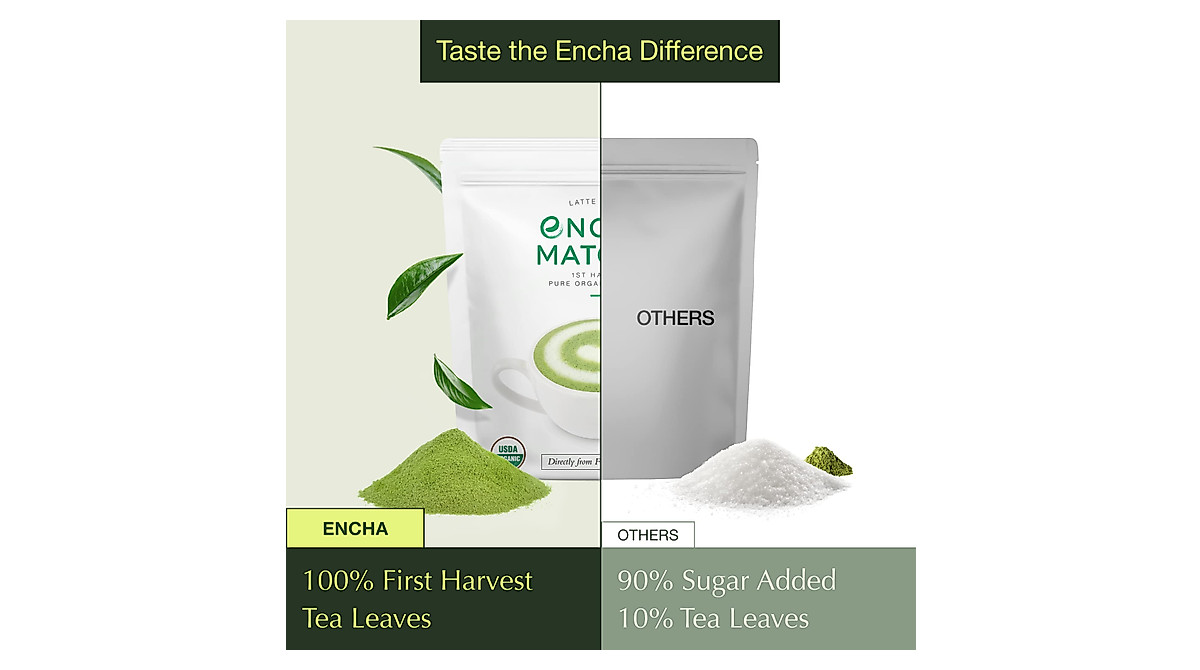 Encha Latte Matcha Powder - Organic & Creamy