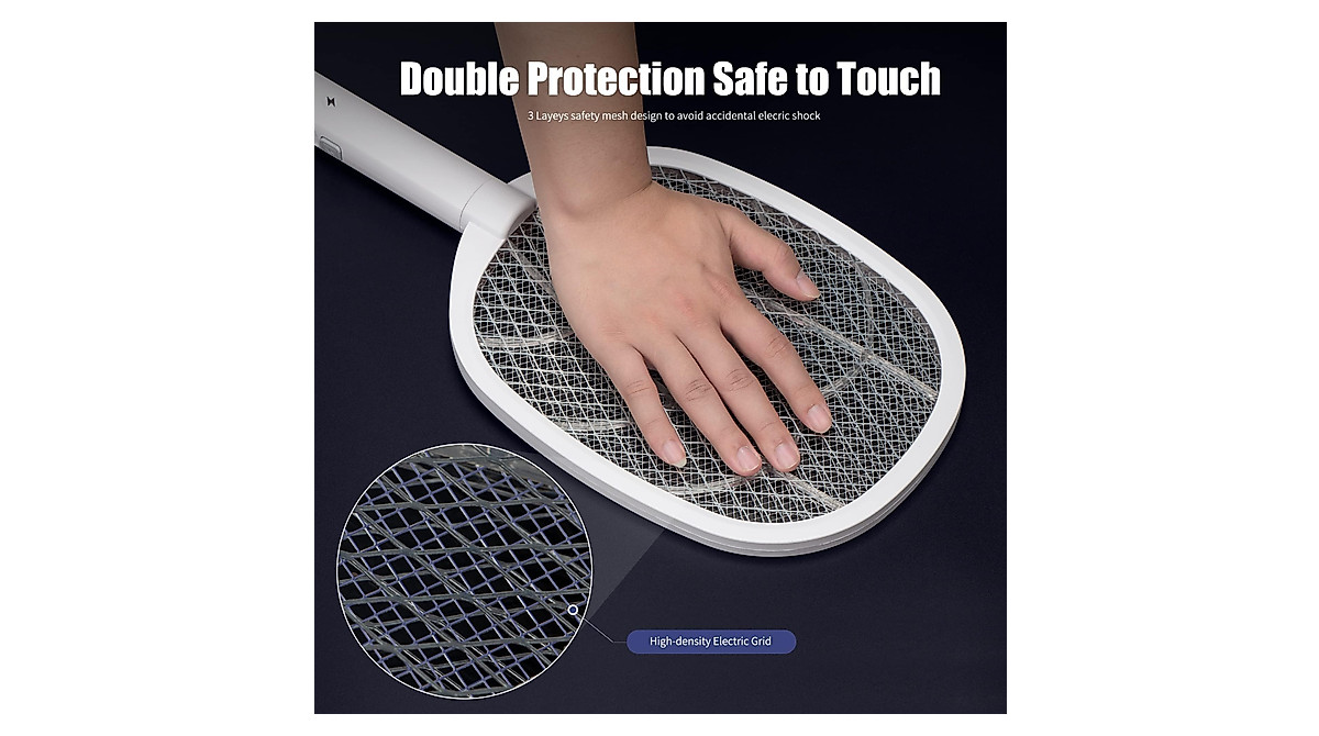 Lulu Home 2-in-1 Electric Bug Zapper Racket