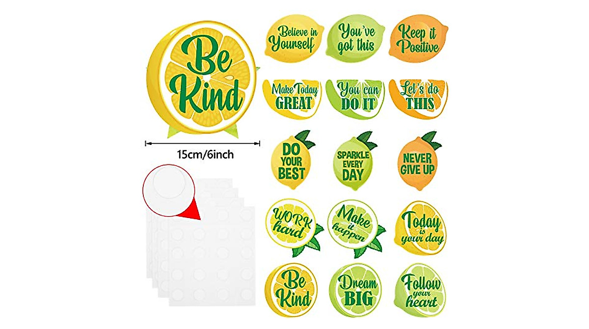 64 Lemon Cutouts for Positive Classroom Decor