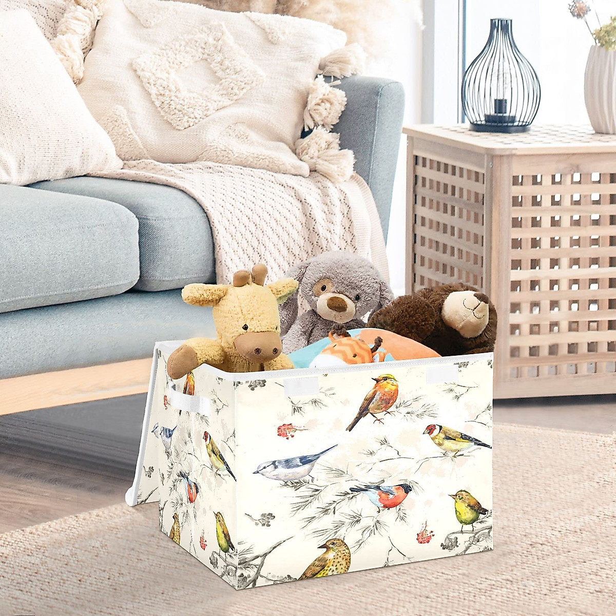 Burbuja Collapsible Watercolor Bird Storage Box