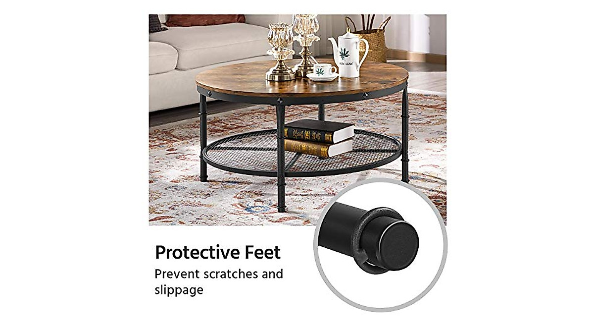 Yaheetech Rustic 35.5" Coffee Table - Easy Assembly