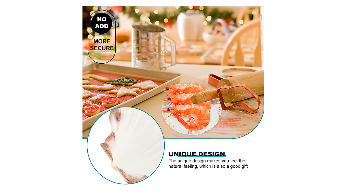 Natural Scallop Baking & Serving Shells - 10 Pcs, 5 Inch