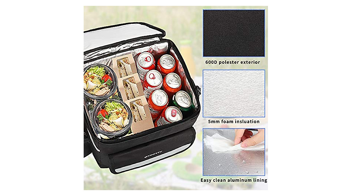 Insulated Food Delivery Backpack with Cup Holders