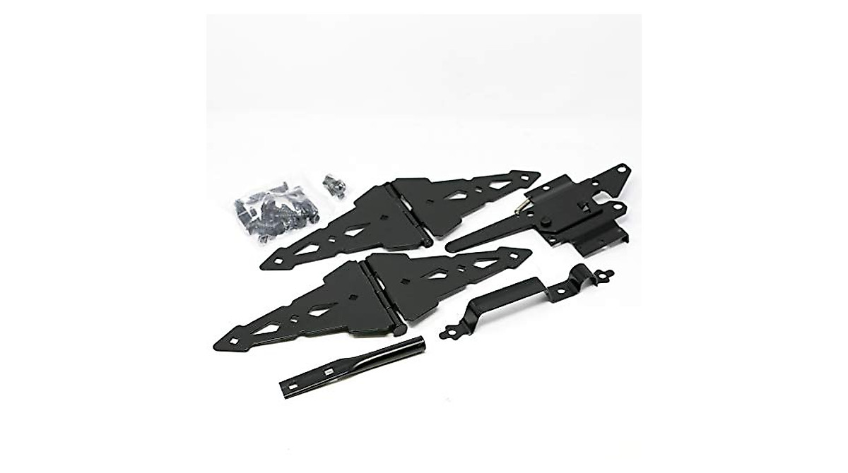 Everbilt Black Post Latch Set - Durable Gate Hardware for Outdoor Security