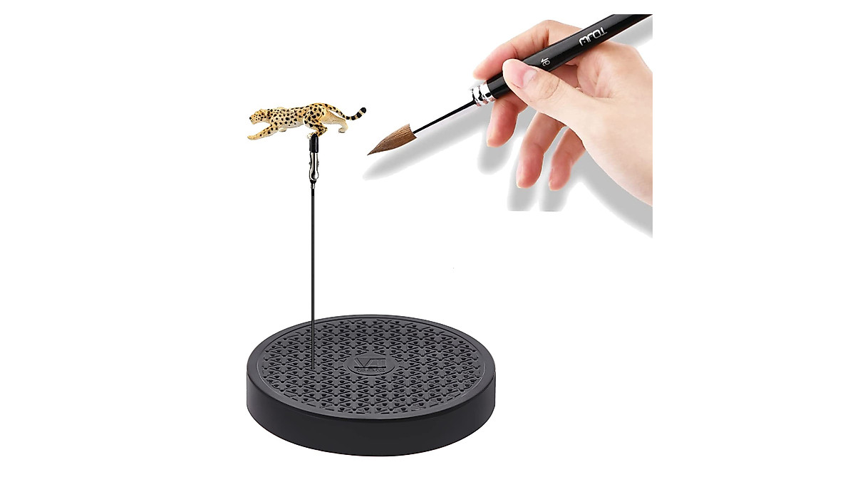 360° Rotation Model Painting Stand with 20 Clips for Airbrush Hobby
