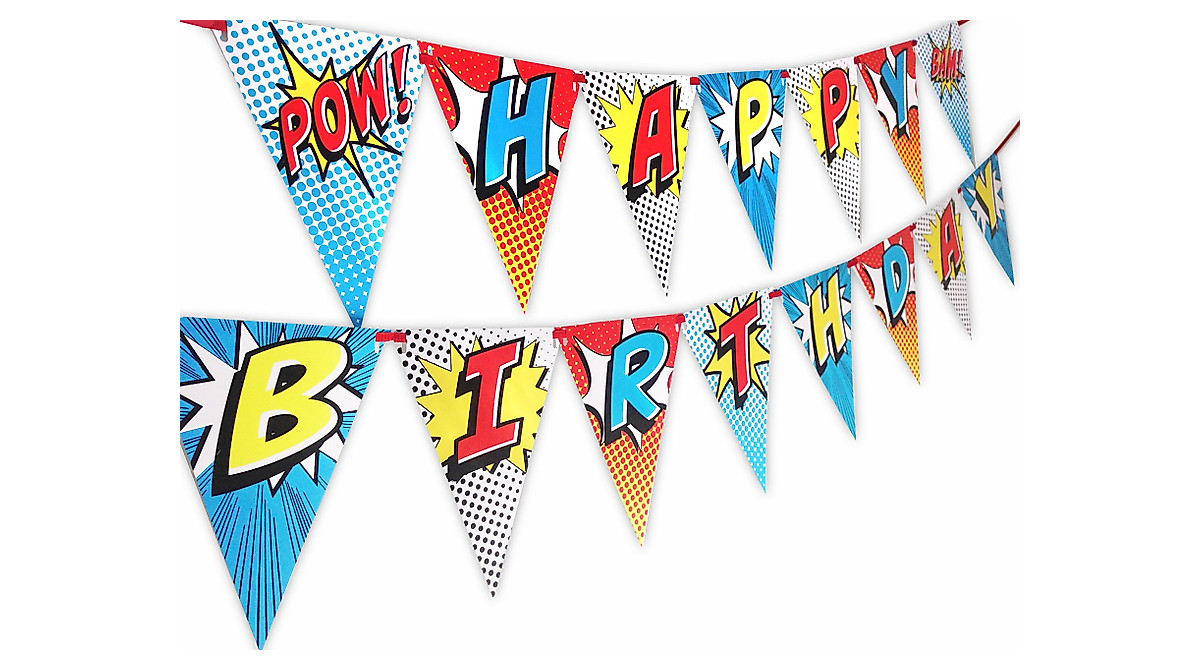 Superhero Birthday Banner – Perfect for Kids' Parties