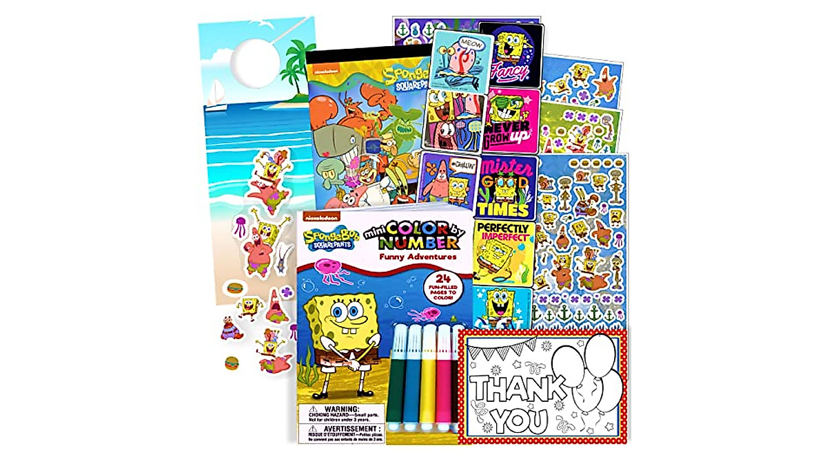 Spongebob Squarepants Stickers Activity Set - Fun Bundle