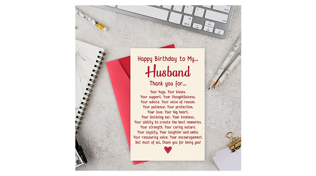 Romantic Husband Birthday Card Unique Gifts for Husband from Wife