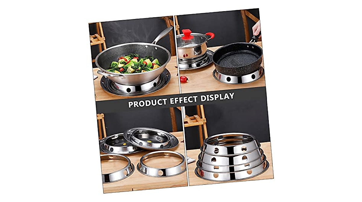 Alipis Stainless Steel Wok Rack Set - 4 Pcs Heat-Proof