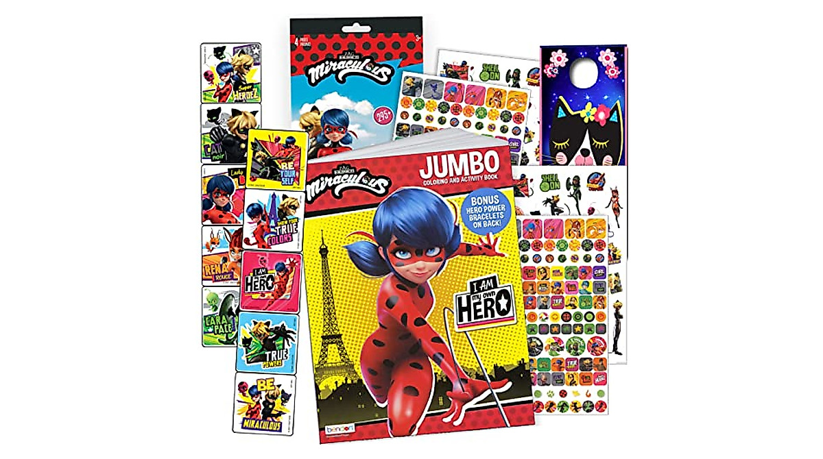 Miraculous Ladybug Activity Bundle for Kids | Coloring & Stickers