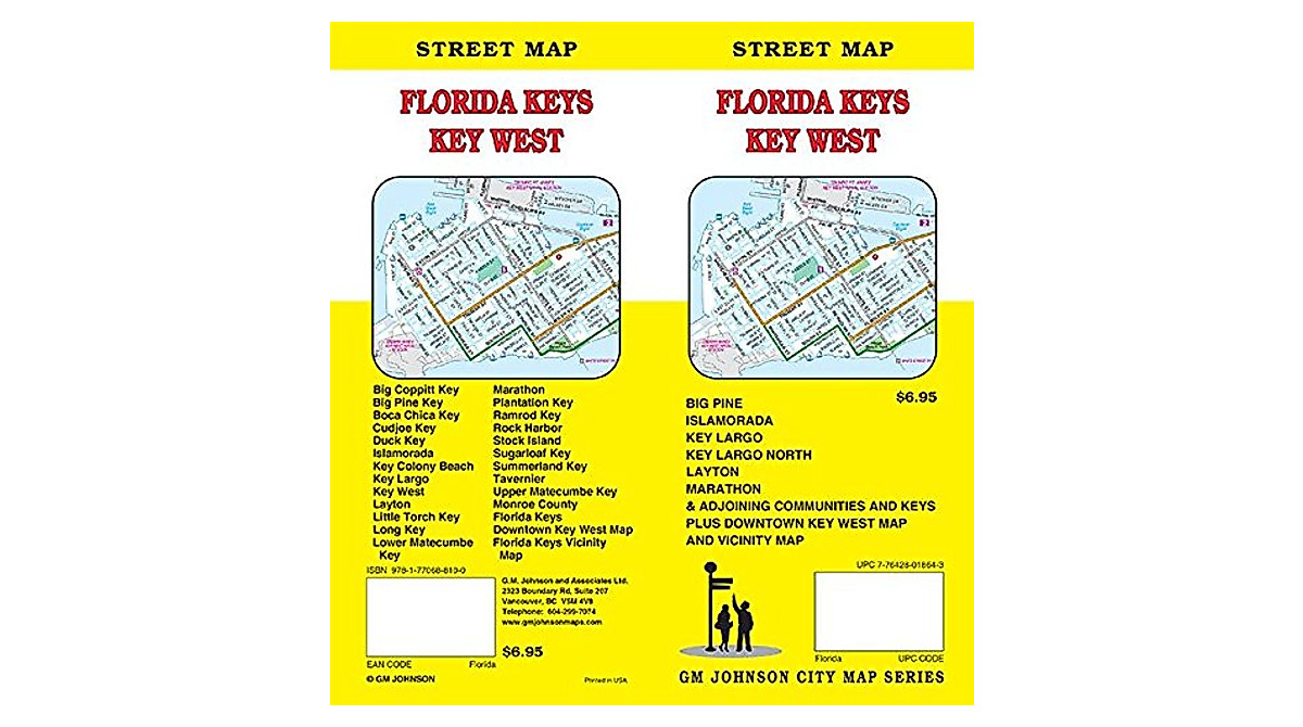 Florida Keys Street Map by GM Johnson - 2018 Edition
